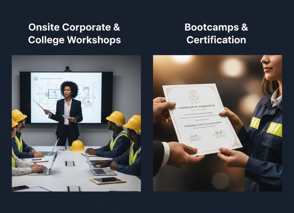 Delivery Models - Onsite Corporate & College Workshops, Bootcamps & Certification